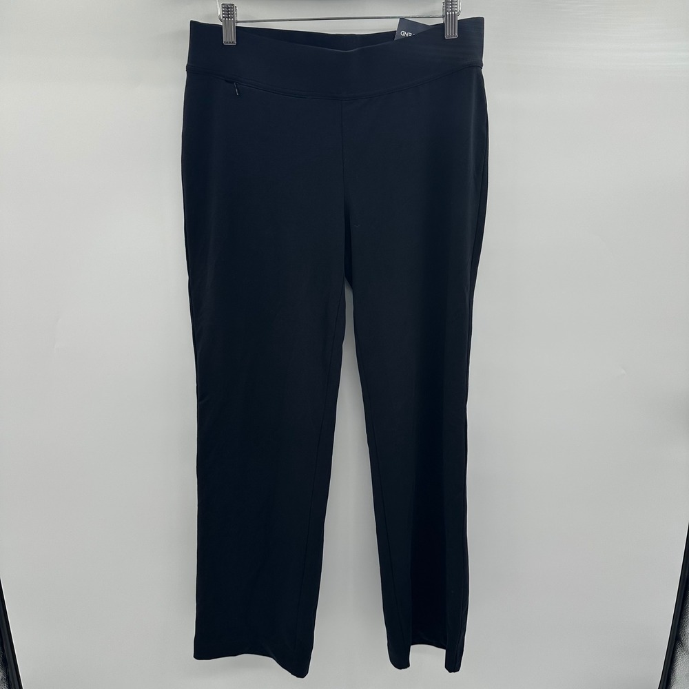 Lands End Starfish Refine Straight Leg Pants Black Medium 10-12 NWT 3188579 New